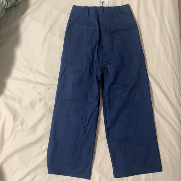 Dark blue wide leg trousers - Picture 4 of 4